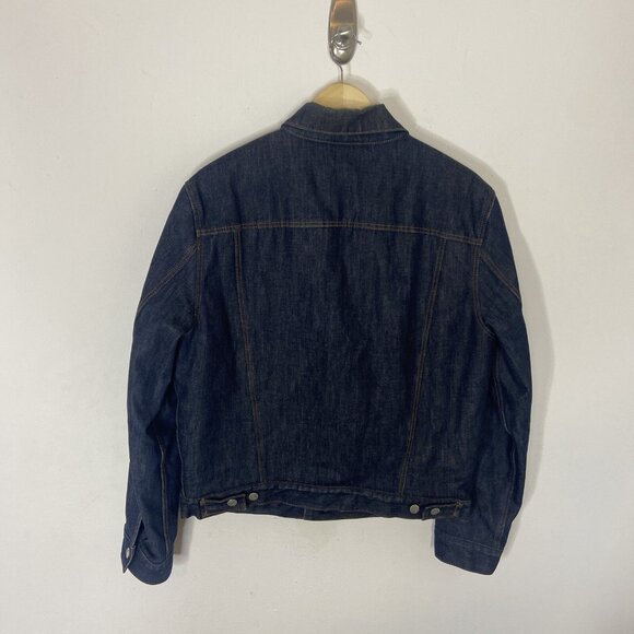 Gap 1969 Men M Sherpa Lined Jean Denim Jacket Blue EUC - Picture 2 of 8